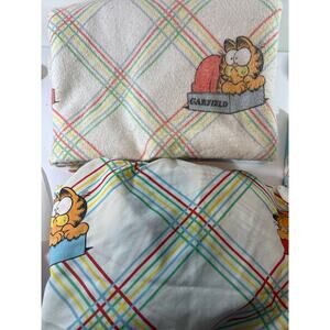 GARFIELD the Cat Jim Davis Vintage 1978 Twin Comforter Blanket & bottom sheet